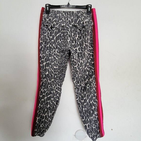 Mother The No Zip Misfit Jungle Eyes Animal Print Linen Striped Jogger Pants 24 - Picture 5 of 17